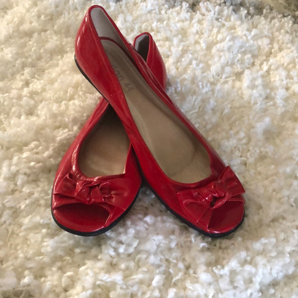 Red Milan44 Open Toe  Size 7.5